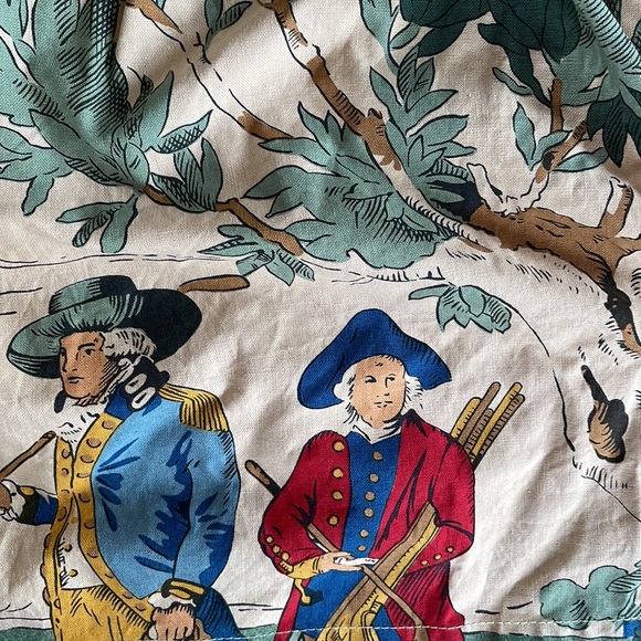 Vintage Kitchen Hand Towel Handmade Unique Dress Shape Colonial Print Bows Yarn - Picture 5 of 7